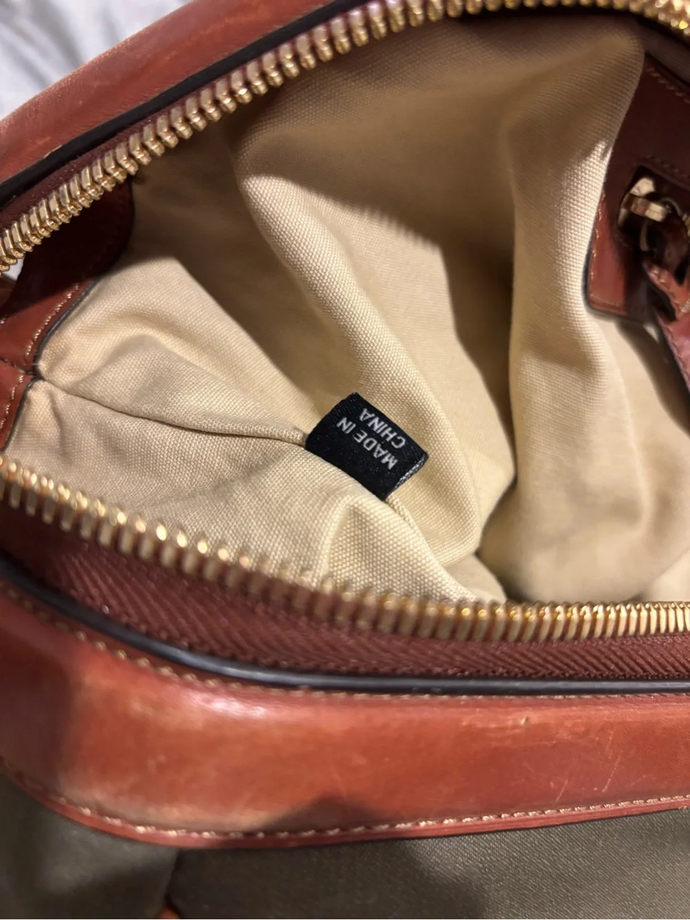 Trafalgar Olive Green and Brown Leather Trim Weekender duffle Bag